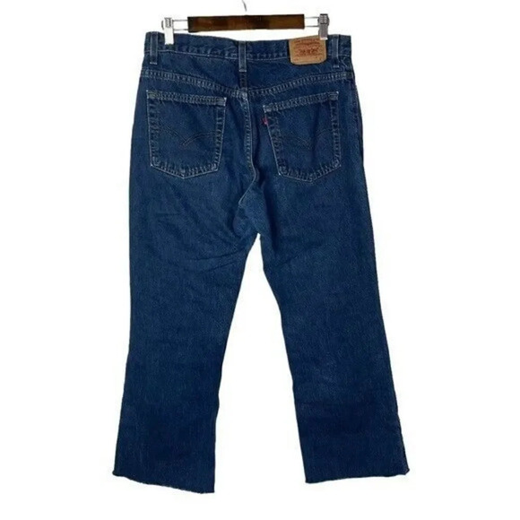 Levi's Vintage 515 Boot Cut Lower Rise Cut Off Hem Jeans 12 - Picture 2 of 3